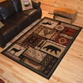thumbnail image 2 of Mayberry Rug LK6913 8X10 7 ft. 10 in. x 9 ft. 10 in. Lodge King Patchwork Area Rug, Multi Color, 2 of 5