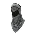 thumbnail image 1 of Ofertas únicas Toalla triangular de medio paquete Escudo facial UV Filtro de poliéster Máscara de gaiter para el cuello Multipropósito Protección solar Transpirable Gris melange 1 pieza, 1 of 6