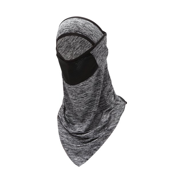 Ofertas únicas Toalla triangular de medio paquete Escudo facial UV Filtro de poliéster Máscara de gaiter para el cuello Multipropósito Protección solar Transpirable Gris melange 1 pieza