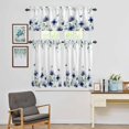 thumbnail image 4 of Kitchen Window Curtains Valance and Tier Set, Purple Wild Flower Butterfly Rod Pocket Tier Curtain Valance Set, Gradient Eucalyptus Leaves Light Filtering Cafe Curtains for Bedroom Living Room, 4 of 9