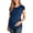 Dark Blue, variant on Maternity Clothing Summer Women Maternity T-shirt Round Neck Short Sleeve Ruched Pregnant Tops