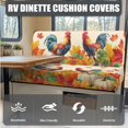 thumbnail image 6 of FOR U DESIGNS Rooster Chicken Pumpkin Print 3 Pack RV Dinette Cushion Covers Stretch Camper Cushion Slipcover Replacement RV Couch Cover Pillow Case Furniture Protector for RV Camper Bench, 6 of 8