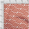 thumbnail image 2 of oneOone Cotton Jersey Red Fabric Abstract Sewing Material Print Fabric By The Yard 58 Inch Wide, 2 of 4