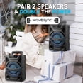 thumbnail image 4 of AudioBox ABX-808R Altavoz de karaoke de 8 pulgadas con luz de woofer activada por sonido dinámico - Portátil, Bluetooth, USB, TF, FM, soporte AUX - Viene con control remoto, micrófono con cable y cabl, 4 of 5