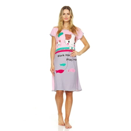 

Lati Fashion Women Nightgowns Short Sleeve Female Nightgowns & Sleepshirts