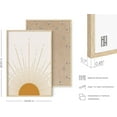 thumbnail image 3 of HAUS AND HUES Framed Wall Art Boho, Southwestern Wall Art Framed, Sun Wall Decor, Contemporary Art Prints, Midcentury Wall Art, Contemporary Geometric Mid Century Modern Sun (Framed Beige 24x36), 3 of 6