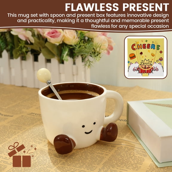 Fkszll 12.32 oz Cute Funny Plastic, Metal Mugs