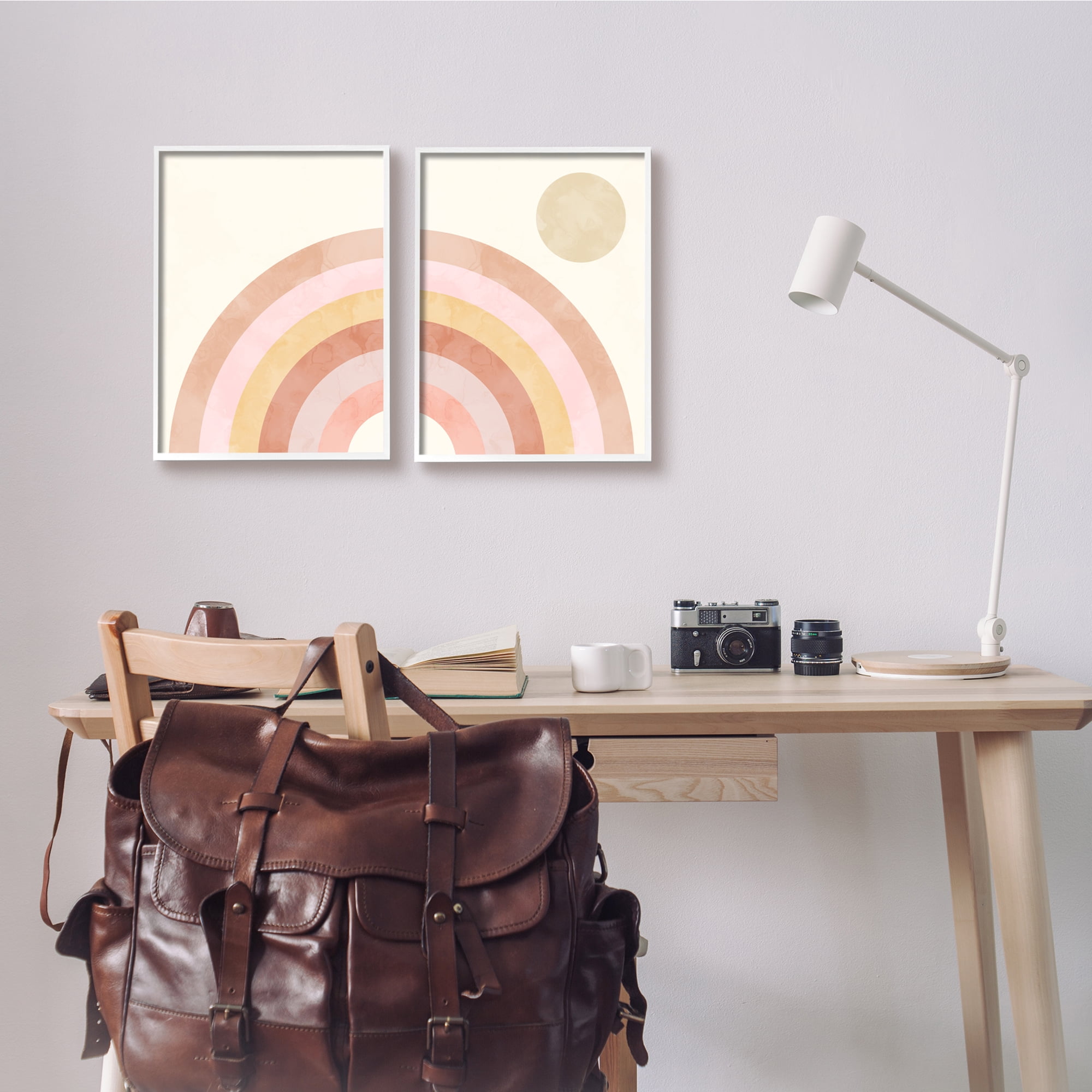 Stupell Indtries Sun Bleached Desert Rainbow Rising Sun Pink Orange,11 x 14,Design by Daphne Polselli