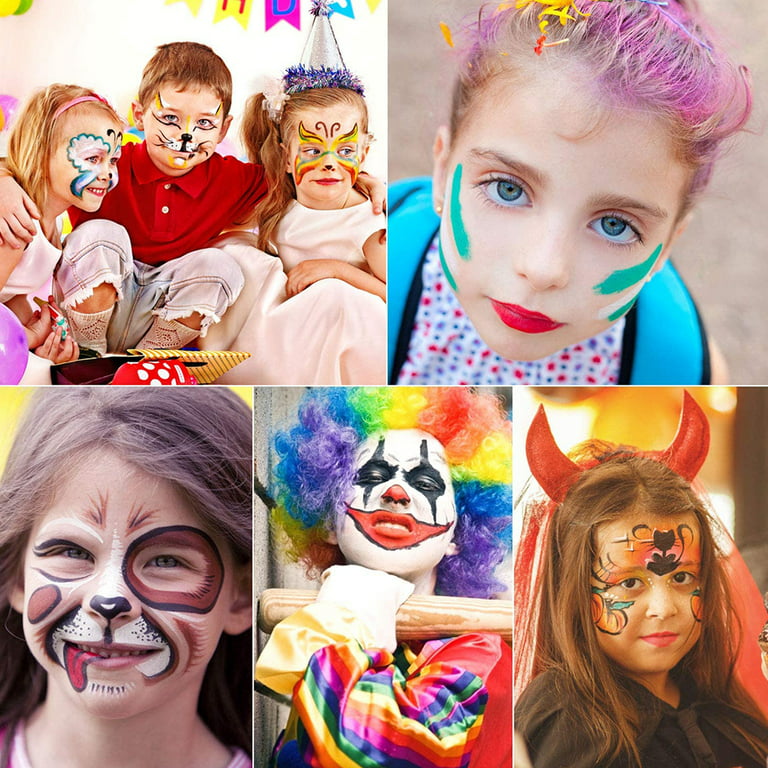 Face Paint Crayons for Kids, 16 Colors Non-Toxic Face & Body Painting Makeup Crayons, Great for World Cup Flag Face Paint, Birthdays Party