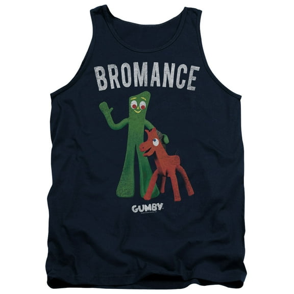 Gumby Bromance Adult Tank Top Navy