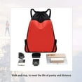 thumbnail image 4 of GRNSHTS Drawstring Bag Backpack Gym Bags Sacks String Swim PE Bag Large Sports Bag for Womens Mens with Zipper ,Lightweight,Waterproof,18.9 * 13.8in (Red), 4 of 17