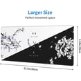 thumbnail image 2 of Black White Cherry Blossom Mouse Pad Japanese Sakura Death Life Flower Extended Desk Mat 80X30 cm Non-Slip Rubber Base Stitched Edge Large XL Playmat for Keyboard Gaming Laptop Desktop,31.5×11.8 Inch, 2 of 6