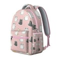 thumbnail image 2 of Artistic Cat Print Student School Backpack with Cartoon and Hand-drawn Cat Pattern Vintage Aesthetic Design Book Bag, 2 of 6