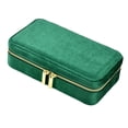 thumbnail image 3 of KLKCMS Velvet Jewelry Box Mini Earrings Holder Storage Box for Bracelets Necklaces Green, 3 of 9