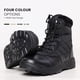 thumbnail image 4 of Botas tácticas de combate con cordones y cremallera lateral para hombre, ideales para el trabajo, la seguridad y la motocicleta., 4 of 5