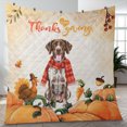 thumbnail image 4 of Happy Thanksgiving German Shorthaired Pointer with Turkey Pumpkins Autumn Vibes Quilt Blanket GSP Lover Dog Gift Cozy Comforter Throw Blanket - 12018, 4 of 5