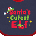thumbnail image 4 of Inktastic Christmas Santa's Cutest Elf Boys or Girls Baby Bib, 4 of 4