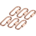 thumbnail image 1 of HUGFEGWE 6 Pcs Chain Connectors, Chain Locking Quick Link, Great for Light, Key, Camping, Backpack, Rope (Rose Gold, 4mm Thick) CJB91-57749, 1 of 5