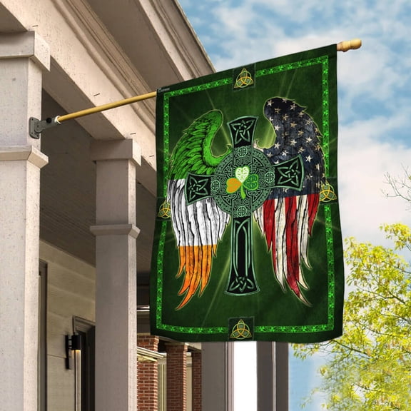 Irish American Flag - Garden Flag (11.5" x 17.5")