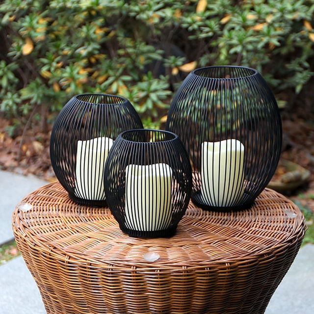 TABLETREANDS Soporte Para Velas De Hierro Forjado Negro Decorativo Para En Hogar Y Eventos