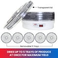 thumbnail image 6 of Total Chef Countertop Food Dehydrator, 5 Tray Dryer for Fruit, Jerky, 6 of 7