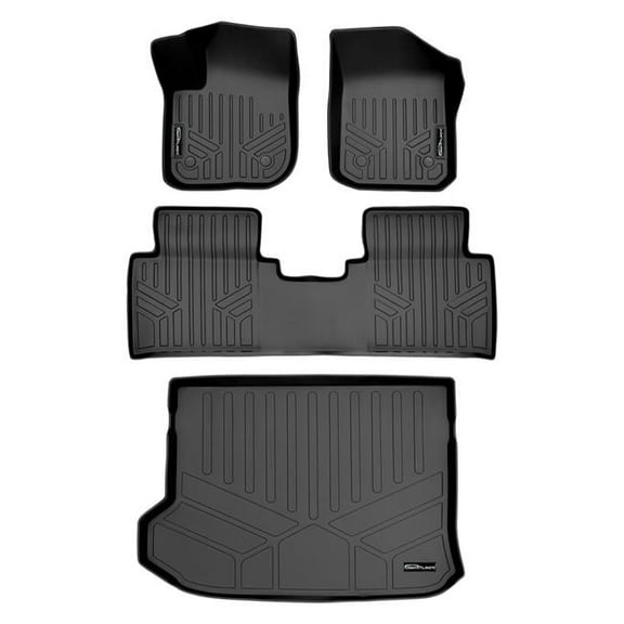 Smartliner SA0225-B0225-D0225 Custom Fit 2 Rows Floor Mats & Cargo Liner Set for 2016-2020 Buick Envision, Black