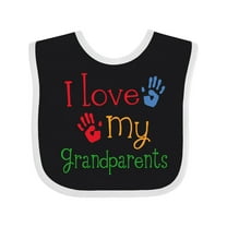 Inktastic I Love My Grandparents Boys or Girls Baby Bib