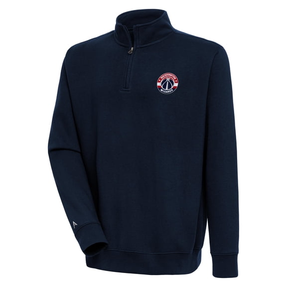 Men's Antigua  Navy Washington Wizards Victory Quarter-Zip Pullover Top