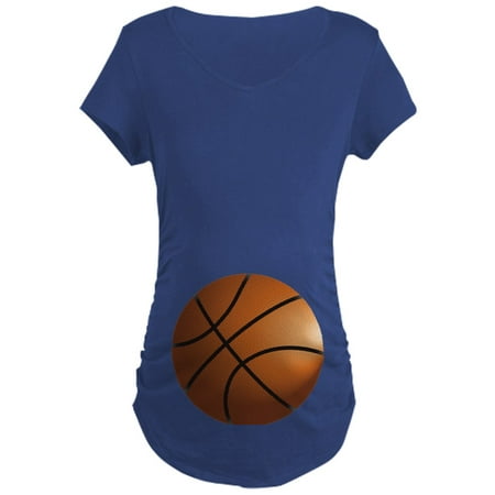 

CafePress - BASKETBALL BELLY Maternity Dark T Shirt - Maternity Dark T-Shirt