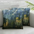 thumbnail image 3 of Autua Bob Ross Graphic Decorative Home Cushion Throw Pillow Cover for Couch Living Room Bed Sofa - Short Plush Material - Invisible Zipper Closure - 1PC 12x12in, 3 of 5