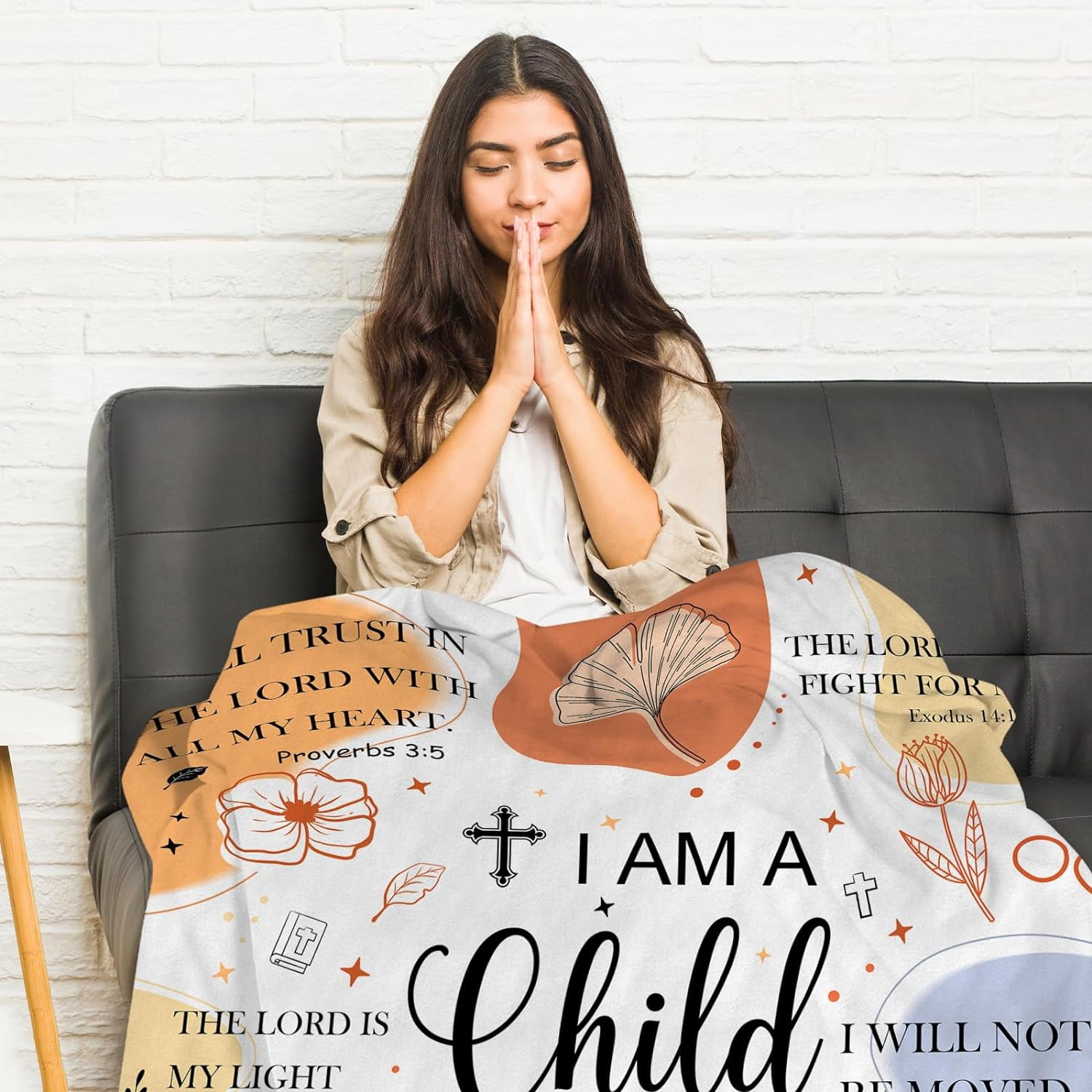 Christian Blanket Gifts for Women Faith, Birthday Religious Gifts for Women, Soft Prayers Blanket with Bible Verse Inspirational Thoughts, Get Well Soon Gifts for Women