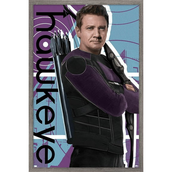 Marvel Hawkeye - Hawkeye Wall Poster, 22.375" x 34", Framed