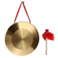 thumbnail image 1 of 1 Set Traditional Percussion Copper gong Chinese Gong Hand Gong with Hammer, 1 of 3