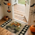 thumbnail image 6 of HomeKingdee Pumpkins Leaves Fall Door Mat Welcome Decorative Doormat Autumn Harvest Thanksgiving Rustic Low-Profile Floor Rug Switch Mat, 6 of 6