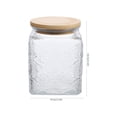 thumbnail image 2 of Minkissy 1Set Glass Canisters With Wood Lids For Kitchen Organization 11.8x3.5x3.3in, 2 of 6