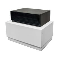 Best Master Ireland Poplar Wood Bedroom Nightstand in White/Black