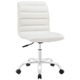 thumbnail image 1 of Silla de oficina Modway, ondulada, acanalada, giratoria, respaldo medio, blanca, 1 of 6