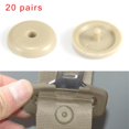 thumbnail image 2 of 20 Pairs Seat Belt Button Buckle Stop - Universal Fit Stopper Kit Beige, 2 of 8