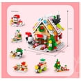 thumbnail image 2 of Christmas Gingerbread House Mini Xmas Tree Building Block Set Creative Ornament Toys Kits Micro Bricks for Adults Kids 8-12 6-12 7-9（302Pcs）, 2 of 7