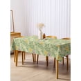 thumbnail image 3 of Spring Easter Rectangle Tablecloth, Watercolor Floral Daisy Butterflies Green Waterproof & StainResistant Tablecloth, Washable Oil-proof Table Cover for Dining/Party/Wedding/Camping/Buffet 60x120 In, 3 of 9