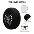 thumbnail image 2 of Yiaed Gold Shiny Print Tire Wheel Cover, Waterproof Spare Tire Cover Fit for Jeep, Truck,Trailer, RV, SUV, Camper and Most Vehicle-14 inch, 2 of 6