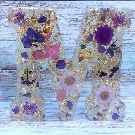 

Handmade Floral Resin Night Light Floral Resin Letter Night Light Flower Lamp Pressed Flower Resin Letters with Led Light for Mother Wife Birthday Gift for Her Mother s Day Gifts (K)