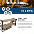 thumbnail image 2 of Disc-O-Bed Kid-O-Bunk Benchable Double Toddler Bed with Storage Organizers, Tan, 2 of 8