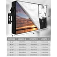 thumbnail image 7 of Outdoor TV Cover 48 to 50 Inch Weatherproof, Abstract Graffiti Waterproof TV Screen Protector for Outside Decor with Zipper and Pocket 48"L x 30"H , Paint Black White, 7 of 7