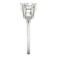 thumbnail image 3 of Clara Pucci 14K White Gold 3ct Moissanite Three-Stone Ring for Women, 3 of 7