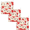 thumbnail image 6 of Coolnut 5 PCS Santa Claus Face Baby Muslin Washcloths, Christmas-Themed Face Towel Burp Cloths Ultrasoft Absorbent Cotton Bath Wipes Towels for Newborn Boys Girls, 6 of 6