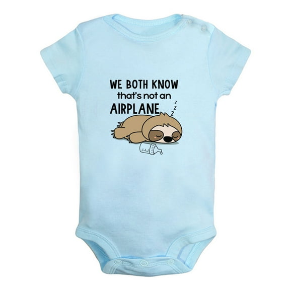 We Both Know That's Not an Airplane Funny Rompers For Babies, Newborn Baby Unisex Bodysuits, Infant Jumpsuits, Toddler 0-12 Months Kids One-Piece Oufits (Blue, 6-12 Months)