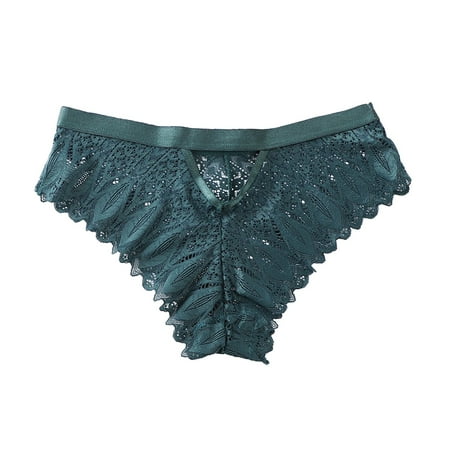 MITCOWBOY Womens Underwear For Women Crochet Lace Panty Sexy Hollow Out Underwear Womens Sexy Underwear Seamless Underwear For Women Green M Clearance