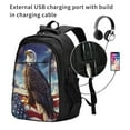 thumbnail image 2 of Balery Night Sky Bald Eagle Print USB Charging Backpack for Men and Women - Water-Resistant, Anti-Theft Laptop Backpack with USB Port for Travel, Work, School, and College, 2 of 7