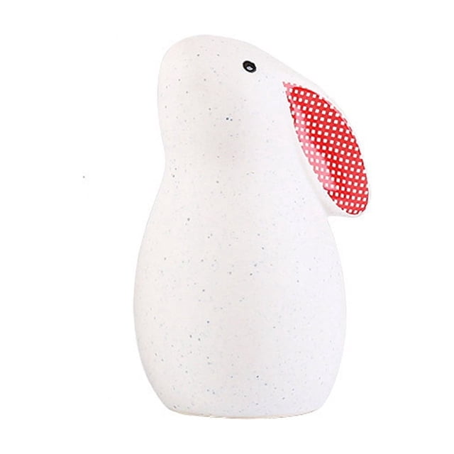 Office Desk Decorations, White Ceramic Rabbit Ornament 12.2x7.5cm Handcrafted Desk Prop, Product Photography Props